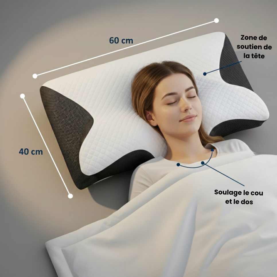 Oreiller cervical ergonomique - L'Aligné