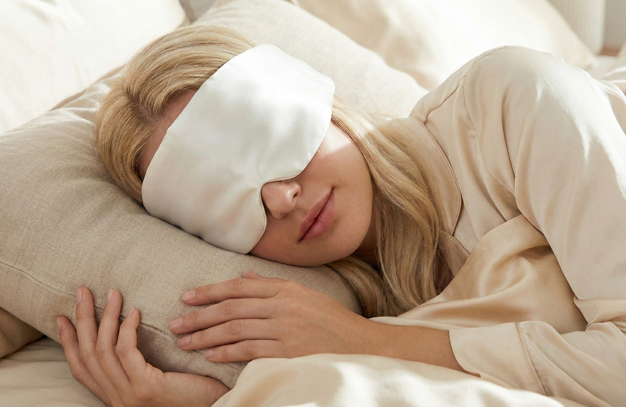 Masque de nuit bandeau 100% pure soie