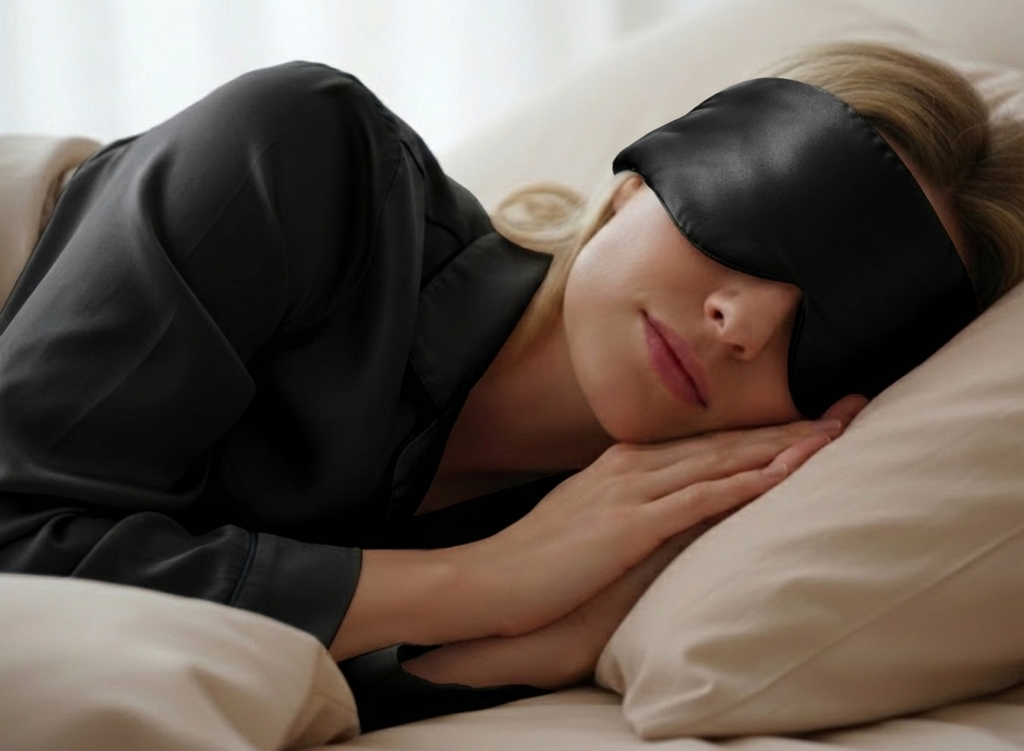 Masque de nuit bandeau 100% pure soie