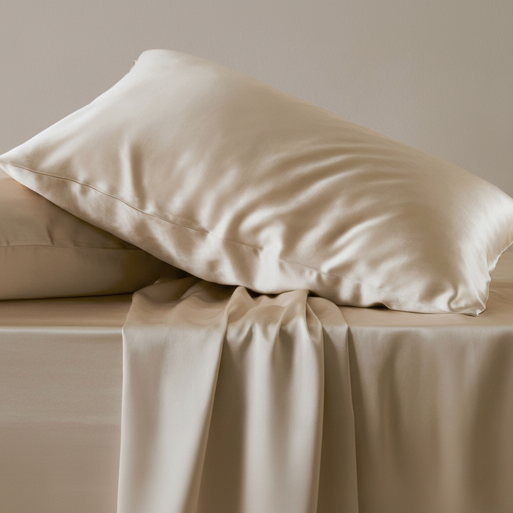 Taie d’oreiller en soie de mûrier 100 % naturelle