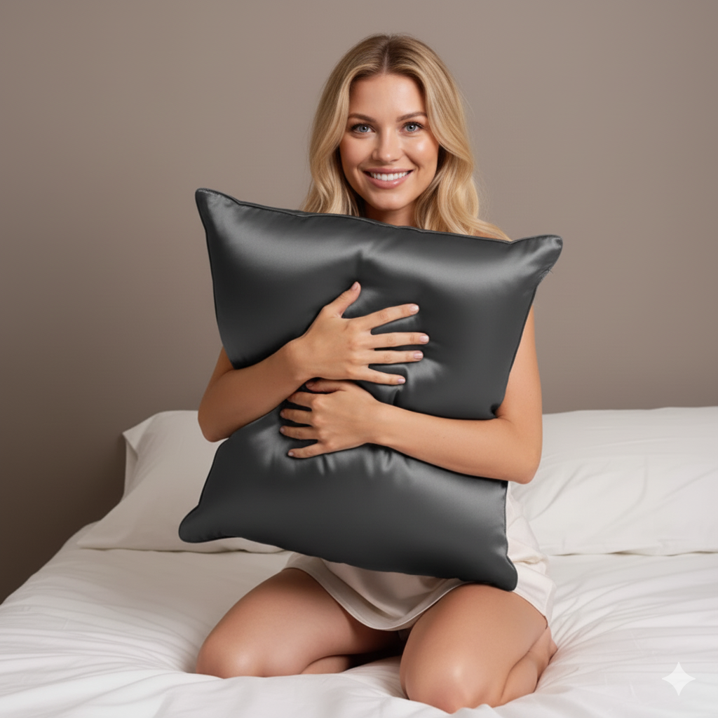 Taie d’oreiller en soie de mûrier 100 % naturelle