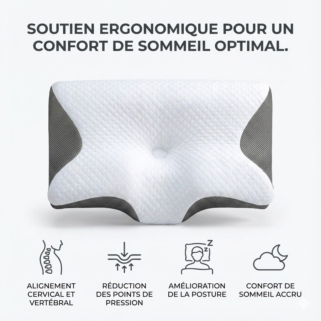 Oreiller cervical ergonomique - L'Aligné
